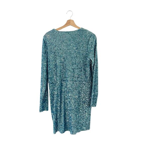 Show Me Your Mumu Party Hope Sequin Dress in Frosty Blue Sequin XL - Picture 7 of 10